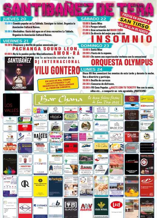 cartel fiestas de Santibáñez de Tera