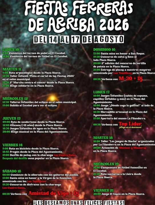 cartel fiestas de Ferreras de Arriba